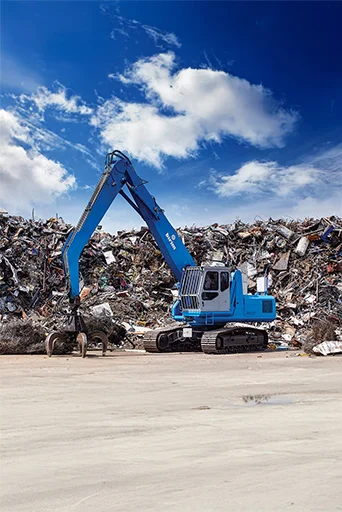 birim recycling | electric material handler on tracks