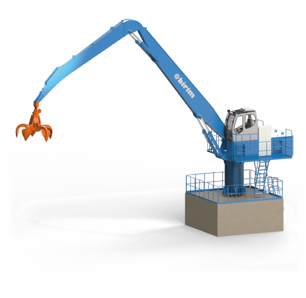 stationary material handler and cranes | birim recycling | material handlers | 7